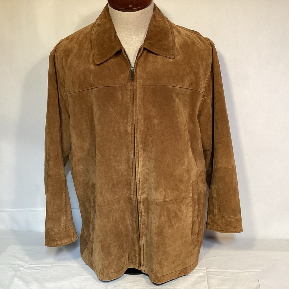 Boston Harbour Men's Brown Suede Jacket Size Large